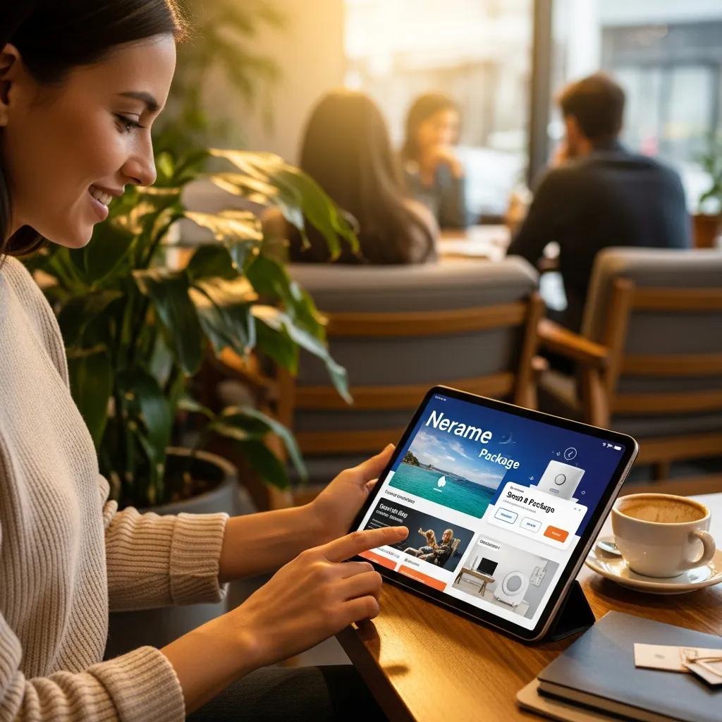 Customer interacting with a personalized AI-driven marketing experience on mobile