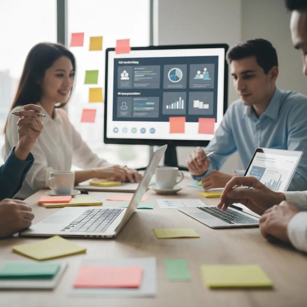 Marketing team brainstorming AI-powered customer segmentation strategies